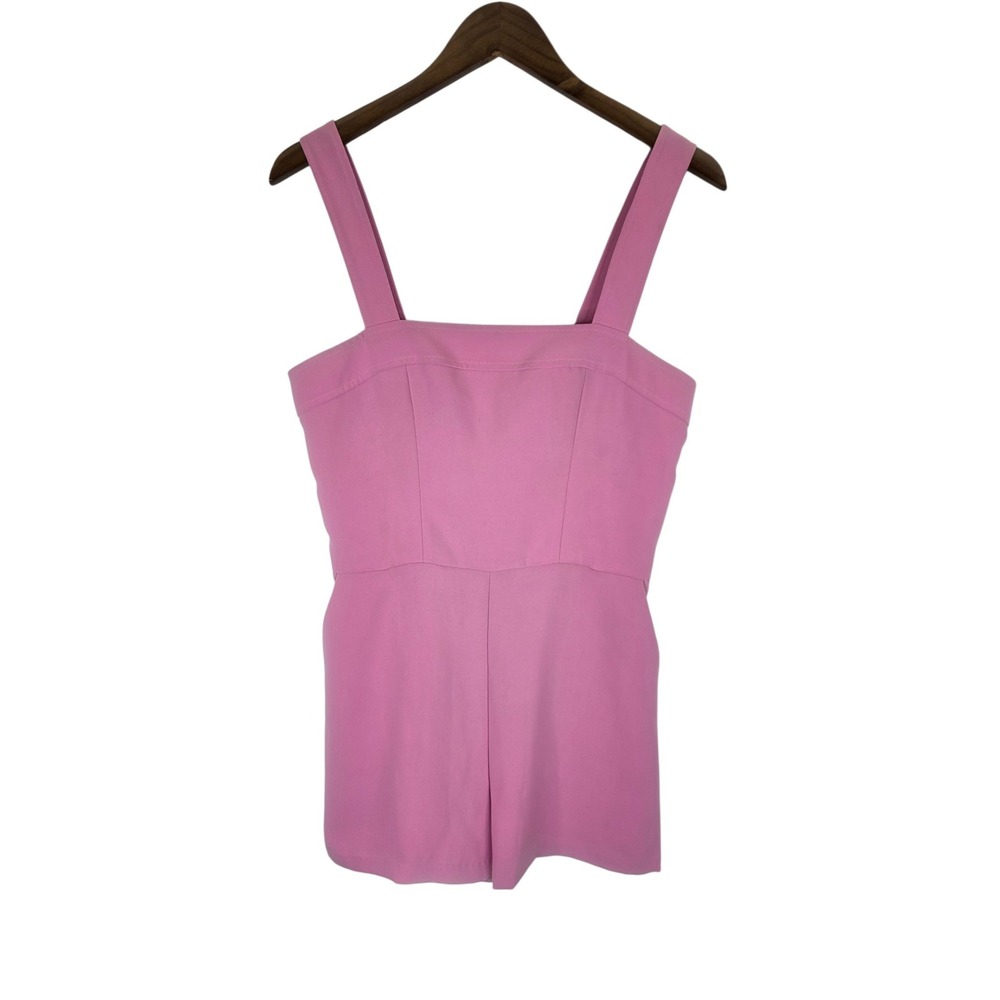 Amanda Uprichard Ace Romper Womens M Sweet Pink Sleeveless Square Neck Chic